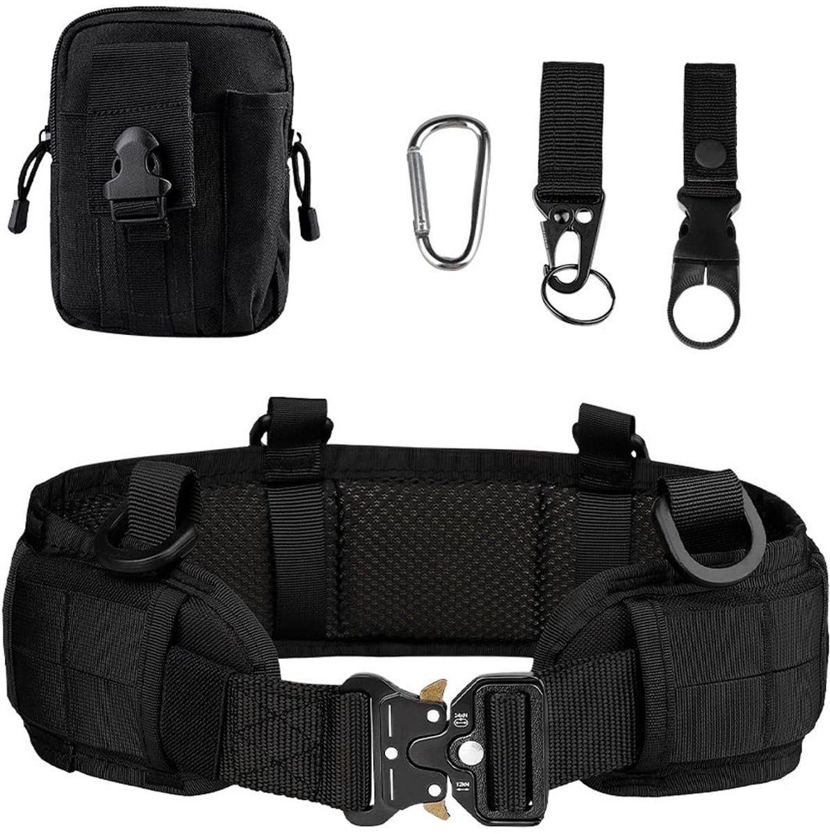 Dailygoods- Outdoor Riem met Zakken - Heuptas Set - Waterflesgesp - Slijtvaste Materialen - Geschikt voor Wandelen/Bergbeklimmen - Handige Uitrusting
