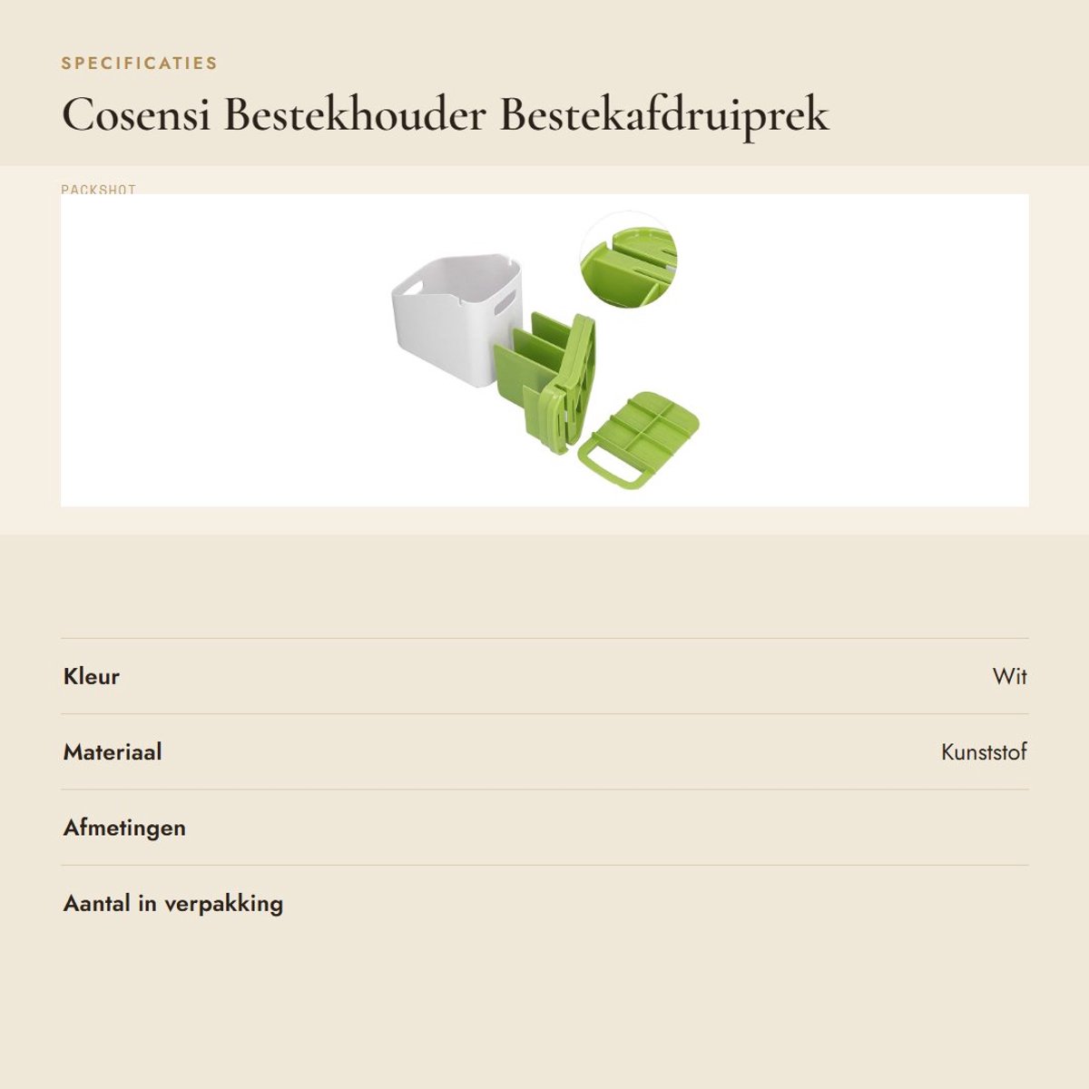 Dailygoods- Bestekhouder Antislip - Keukengerei Houder - Bestekafdruiprek - Lichtgewicht - Afvoerhouder - Bestekopbergdoos - Bestekorganizer