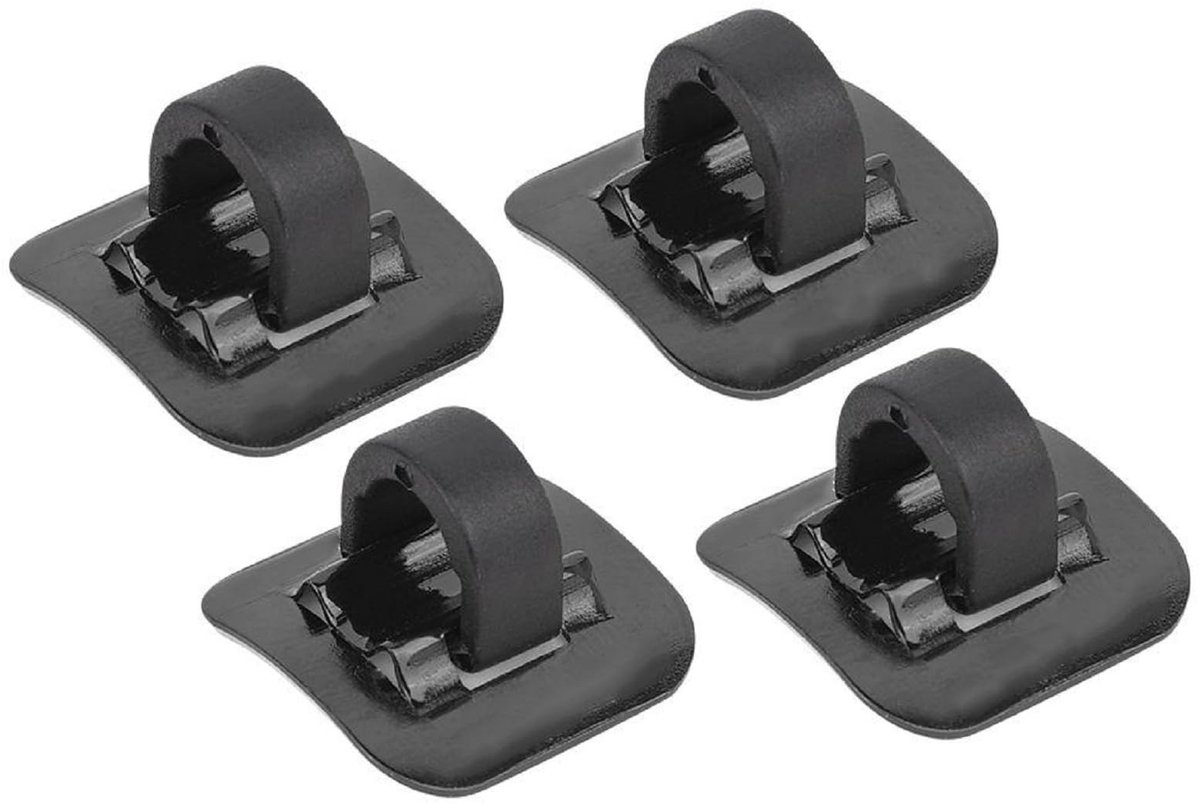 Dailygoods- Remclip Set van 4 - Fiets Kabel Beugel - Aluminium + Plastic - Geschikt voor Mountainbike/Racefiets - Eenvoudig te Bevestigen - Sterk en Duurzaam - Fietsaccessoires