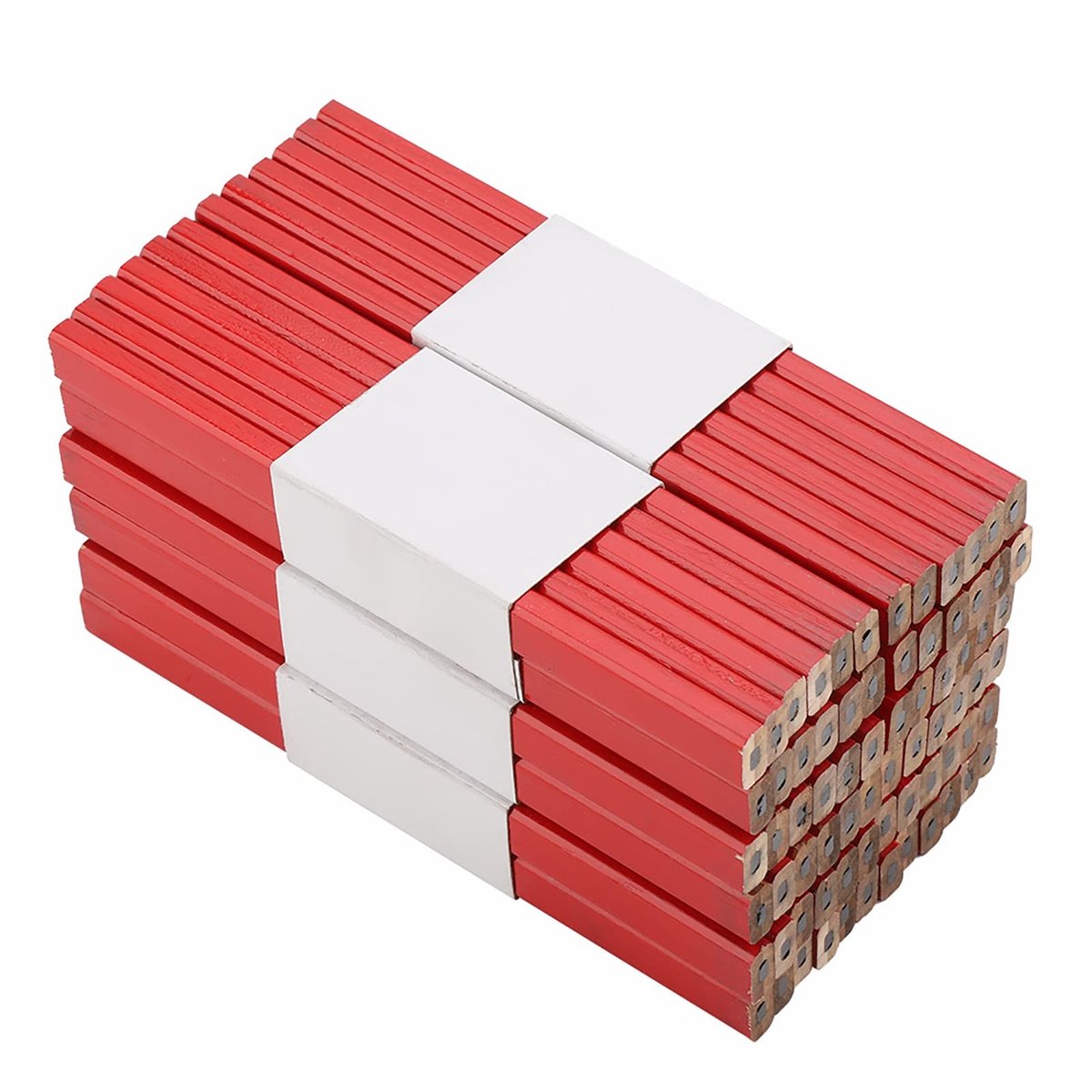 Dailygoods- Potlood 72 Stuks - Achthoekig Hout - Markering - Timmerlieden - Bouwers - Zwart - Hardhout - Markeerstift