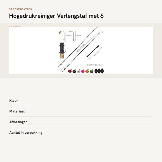 Verlengstaf met 6 Spuitmondpunten - Verlengsnoer voor Hogedrukreiniger - Gebogen Stang - 1/4 Inch Snelkoppeling - Anti-Gelekte Ring - Inclusief Karcher-Adapter - Hogedrukreinigeraccessoire — afbeelding 3