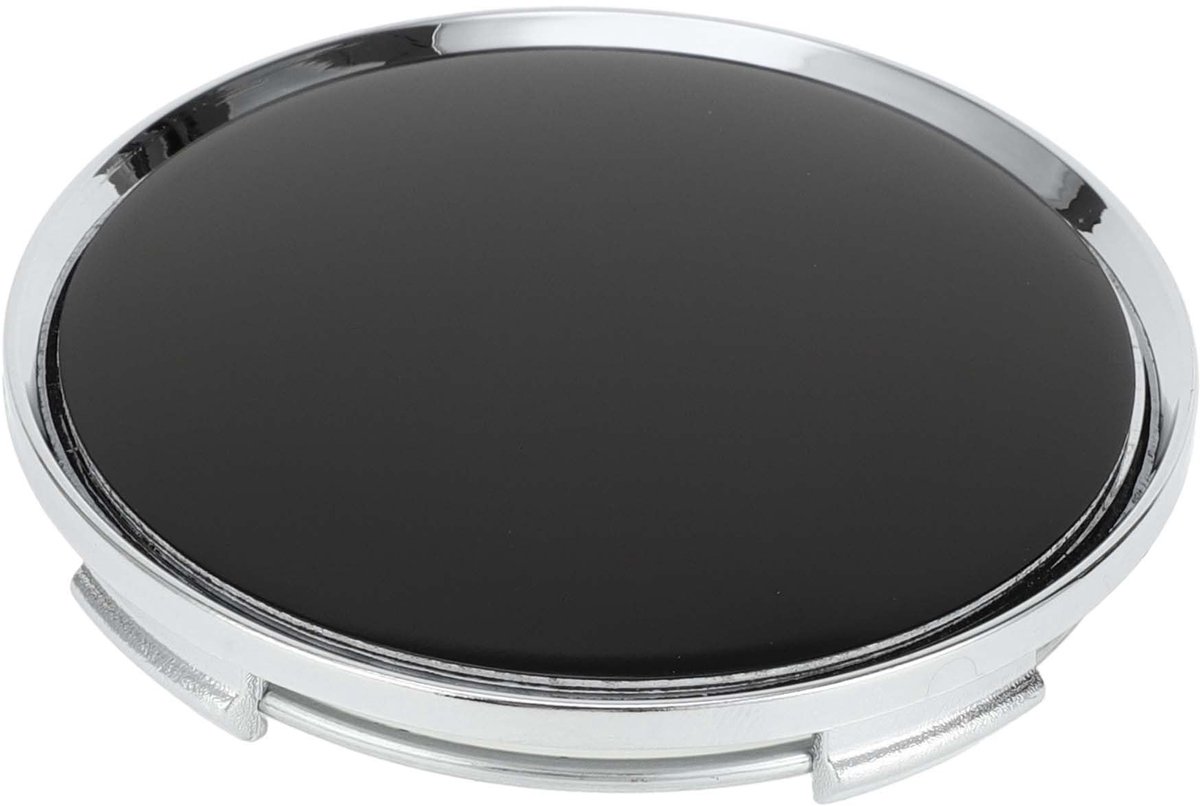 Dailygoods- Wielnaafdopjes 63mm - Zilveren Toon/Zwart - Bescherming tegen stof/vuil - Makkelijk te installeren - Duurzaam materiaal - Must-have accessoire - Naafdop