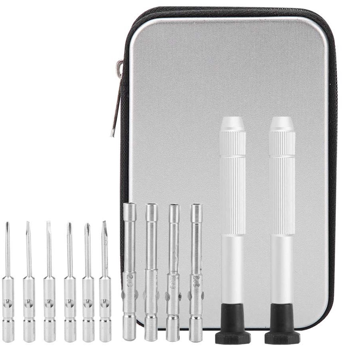 Dailygoods- Schroevendraaier Set - Precisie voor Brillen/Watches - Lichtgewicht Metalen Gereedschap - Opbergtas - Hoogwaardige Kwaliteit - 120 gr - Schroevendraaierset