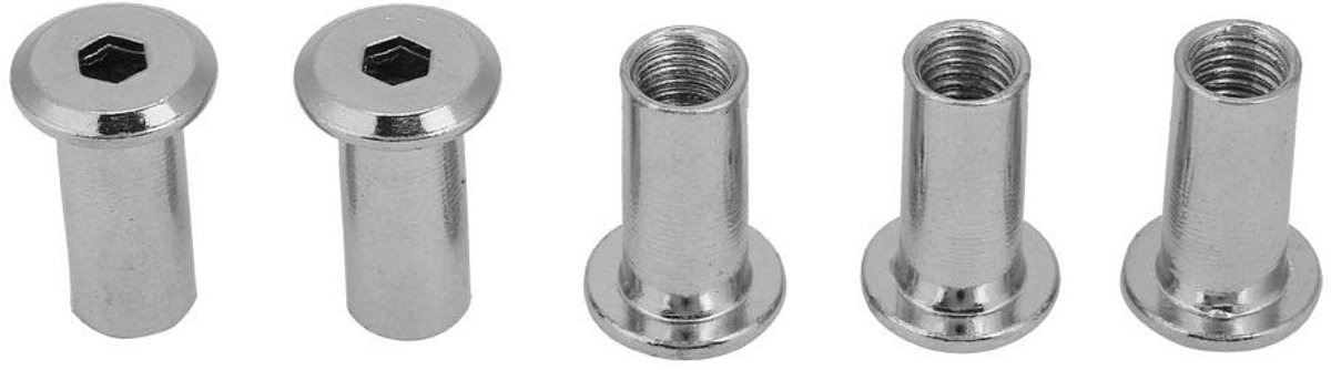 Dailygoods- Zeskantmoeren Vernikkeld - Platte Moeren - M6/M8 - 50 Stuks - Duurzaam Ijzer - Eenvoudig te Installeren