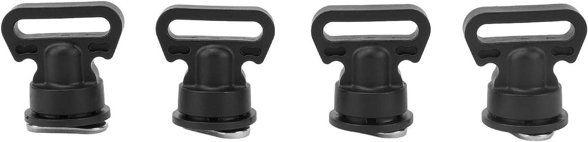 Bevestigingsmiddelen voor boten - Nylon riemen - Watersport accessoires - Uitzonderlijke duurzaamheid - 4 stuks - Zwart