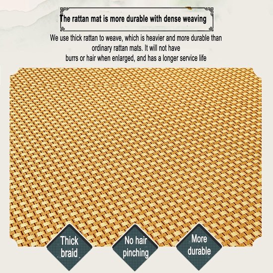 Bamboe Slaapmat - Koelmat Bed - Zomerse Koelte - Dubbelzijdig Gebruik - 0.9x1.9m - Natuurlijk — afbeelding 4