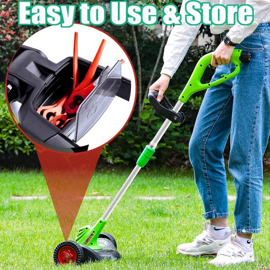 Sander Shop 100 stuks kunststof grastrimmermessen, draadloze strimmer-messen 83 mm grasmaaier snijbladen tuinmaaier vervangende messen voor Terratek Einhell grasstrimmer-rood van sander-shop — afbeelding 2