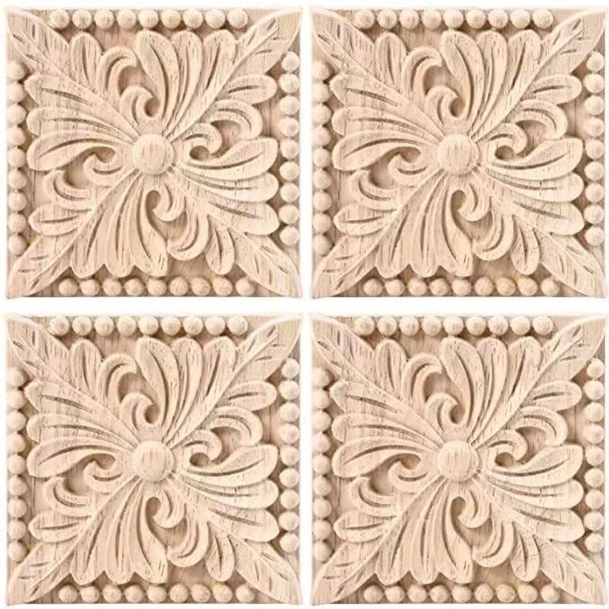 Dailygoods- Houten Ornament - Decoratie Meubels - Houten Applicaties - Snijwerk Ornament - Decoratie Woonkamer - Hoogwaardig Rubberhout - Elegant Interieur