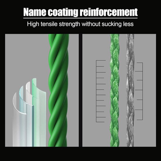 Gevlochten Visdraad - Vislijn PE - Vissen Grote Vissen - Verbeterde Slijtvastheid - 100 meter - Groen — afbeelding 3