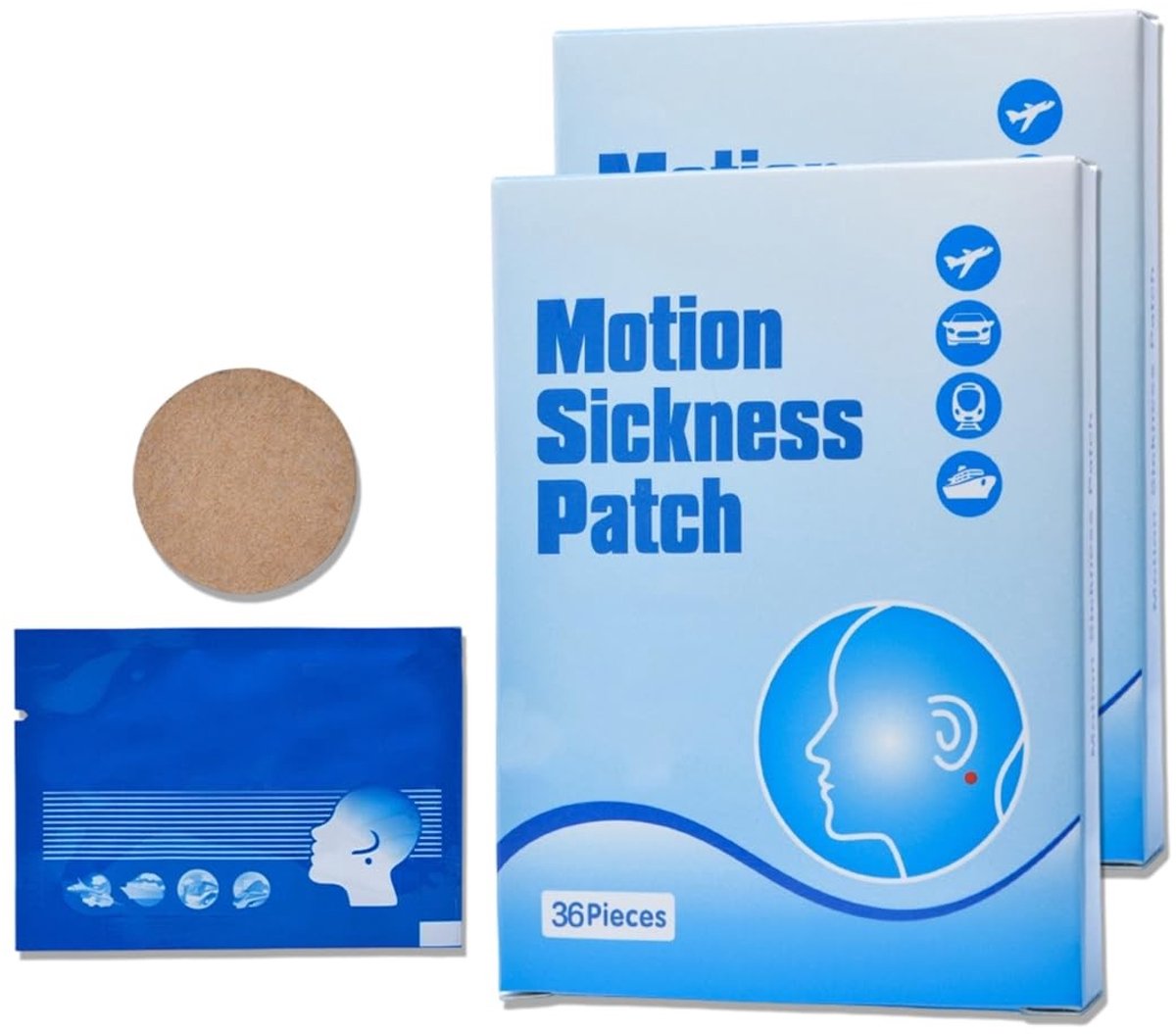 Dailygoods- Acupressuurpatches 72 Stuks - Natuurlijke Pijnpleisters - Reisziekte Verlichting - Veilig en Effectief - Zonder Bijwerkingen - Ideaal voor Auto/Vliegtuig - Reisziektepleisters