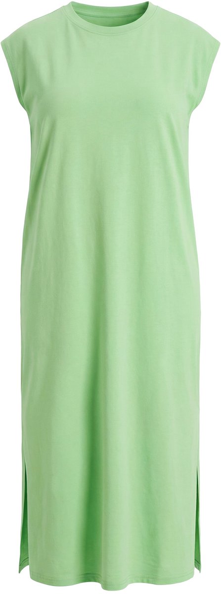Studio Untold - Dames - Jersey midi-jurk oversized ronde hals mouwloos - Appelgroen - Maat 42+