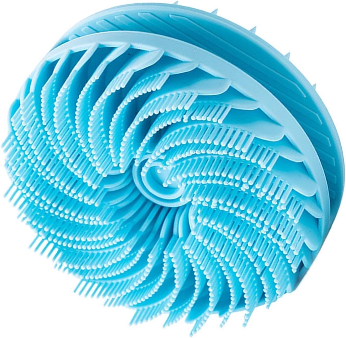 Siliconen Body Scrubber - Douche Borstel - Huid Reinigen - 2-in-1 Roterend Ontwerp - 10.4 cm - Blauw
