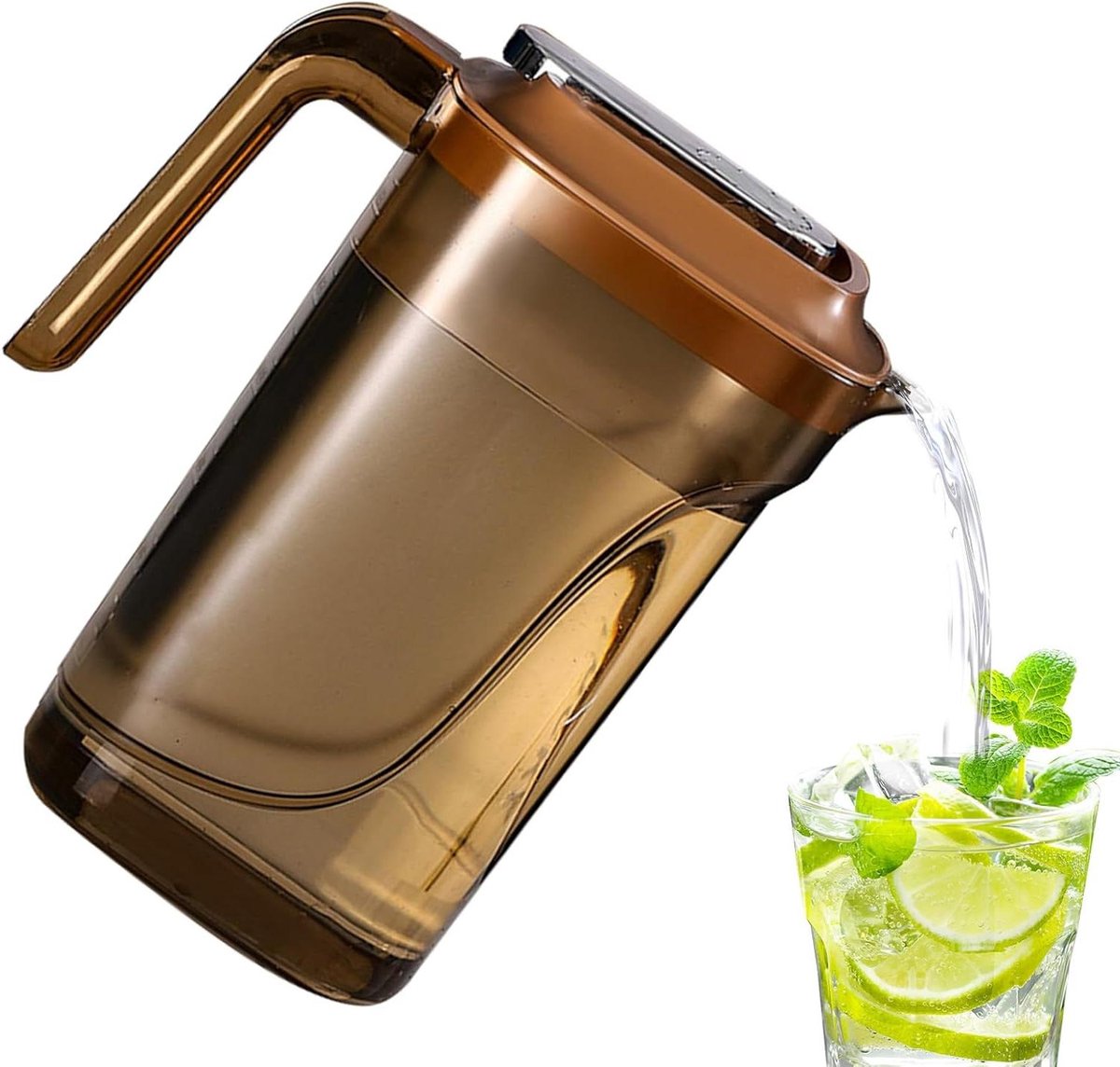 Koelkast Water Dispenser - Drank Dispenser Koelkast - Gekoeld Water Serveren - Ruimtebesparend Ontwerp - 2200 ml - Amber