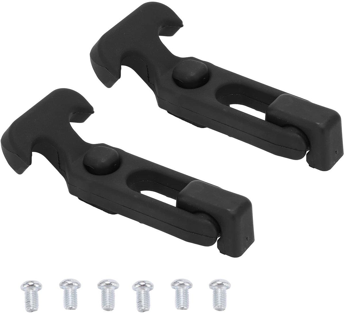 Dailygoods- Kapvanger 2 Stuks - Rubberen Hasp - Flexibele Treksluitingen - Universele Montage - Inclusief Schroeven - Corrosiebestendig