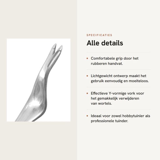 Handmatige Onkruid Worteltrekker Tool voor Paardebloem Verwijderen - Y-Vorm Wortel Onkruid Vork met Handleiding — afbeelding 3