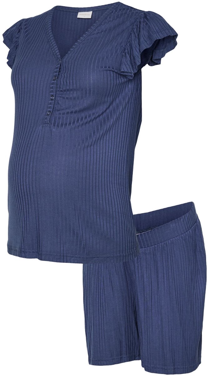 Mamalicious Mama Licious Nacht setje MLTRINITY Nacht setje Blue Indigo 1