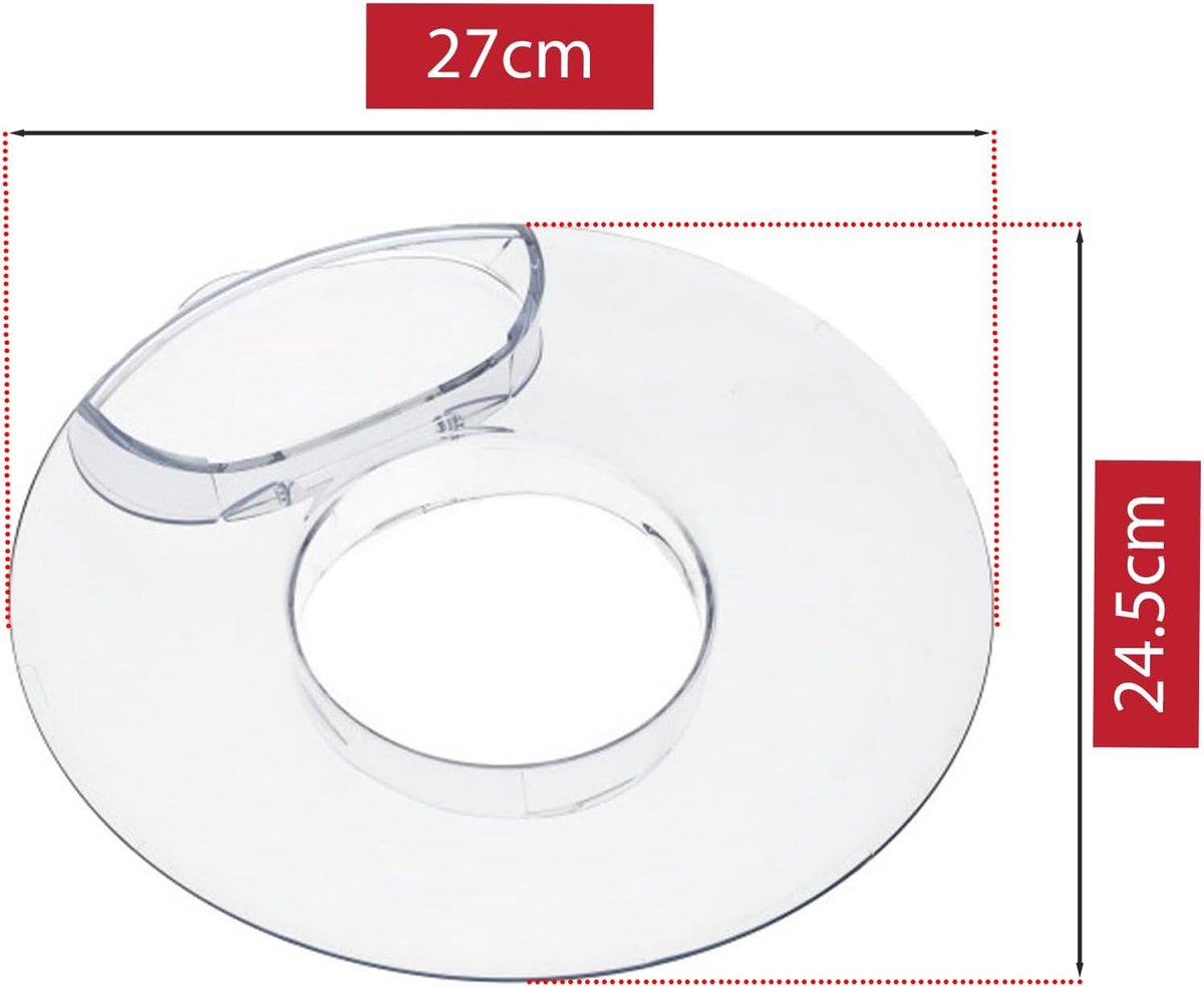 SPARES2GO Splash Guard Deksel voor Kenwood KMC500 KMC505 KMC550 KMC560 KMC570 Keukenmachine Mixer