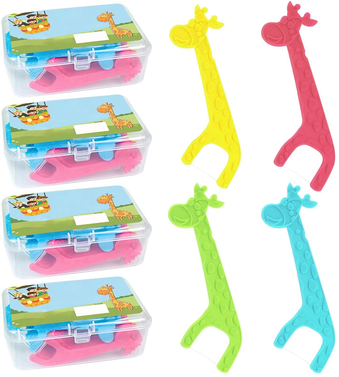 Dailygoods- Floss-Sticks 160 Stuks - Tandfloss voor Kinderen - Antislip Handvat - Ongewaxte Flos - Flexibele Grip - Kwaliteitsmateriaal - Tandzijde