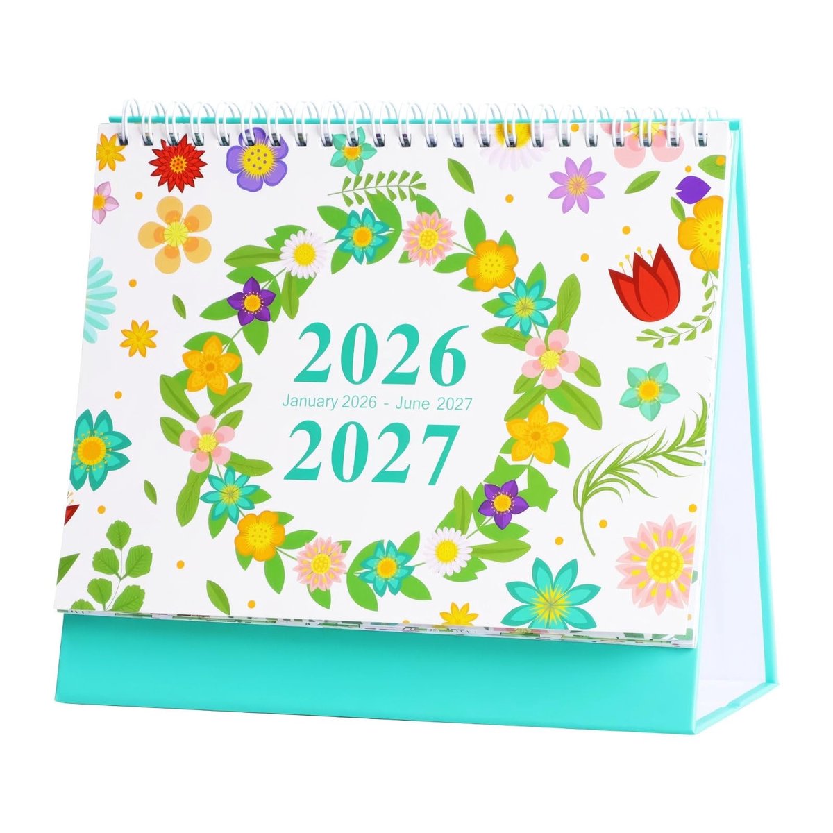 Dailygoods- Tafelkalender 2026 - 12 Maandpagina's - Takenlijst - Referentiekalender - EU-feestdagen - Hoogwaardig Papier - 20,3 x 15,0 x 8,0 cm - Bureaukalender