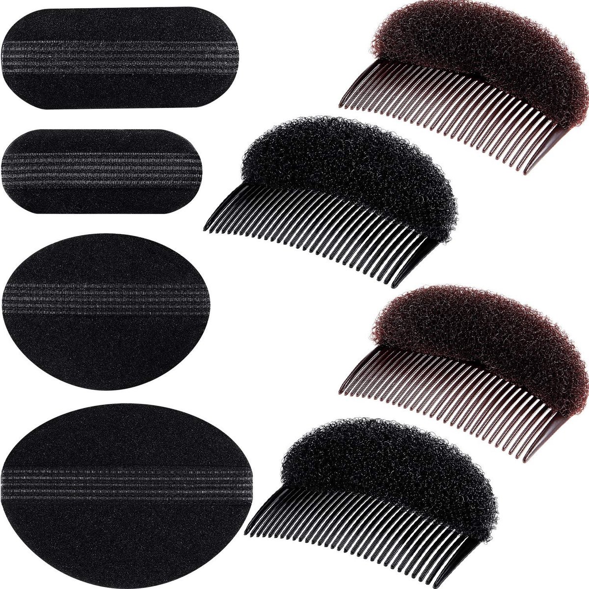 Dailygoods- Haarbasis Set van 8 - Bump It Up Volume - Haarstyling Accessoires - Bun Maker - Styling Braid Tool - Geschikt voor Bruiloft/Feest - Haaraccessoires