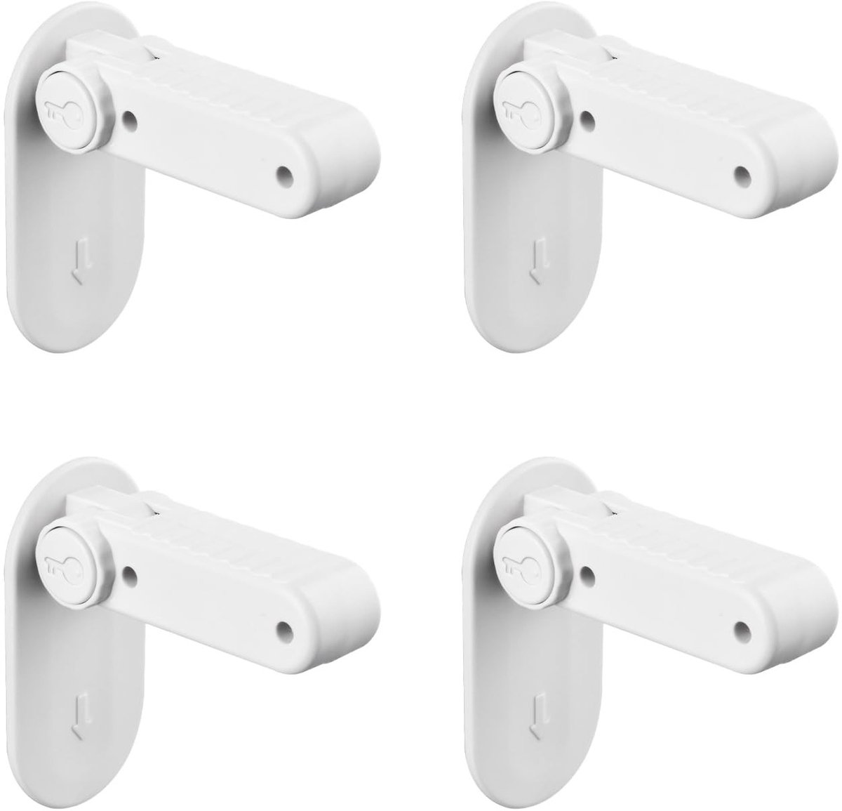 Dailygoods- Deurgreep Veiligheidshendel - Zelfklevend - Deurklinkslot - Raambeveiliging - Verborgen Ontgrendelingsknoppen - 180° Rotatie - Veiligheidsslot