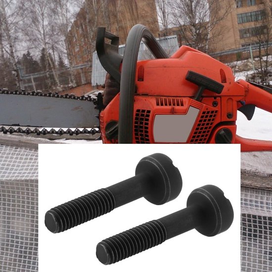 Dailygoods- Schroef Staal - 4 Stuks - Compatibel met Husqvarna 340/345/365/371/372 - Hoge druksterkte - Corrosiebestendig - Stabiliteit en veiligheid - Machine Schroef van Dailygoods — afbeelding 2