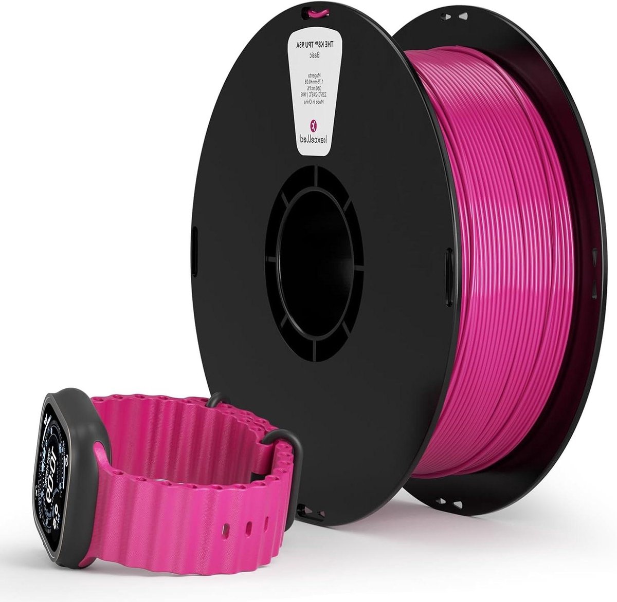 TPU Filament - Flexibel Materiaal - 3D Printen - Hoge Taaiheid - 175 mm 1 kg - Magenta