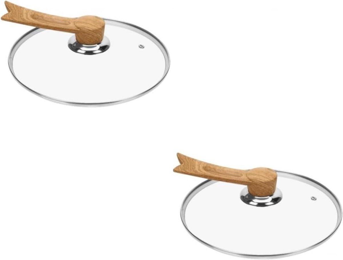 Glazen Deksel - Kookgerei Deksel - Koken en Stoven - Gehard Glas - 32 cm - Helder
