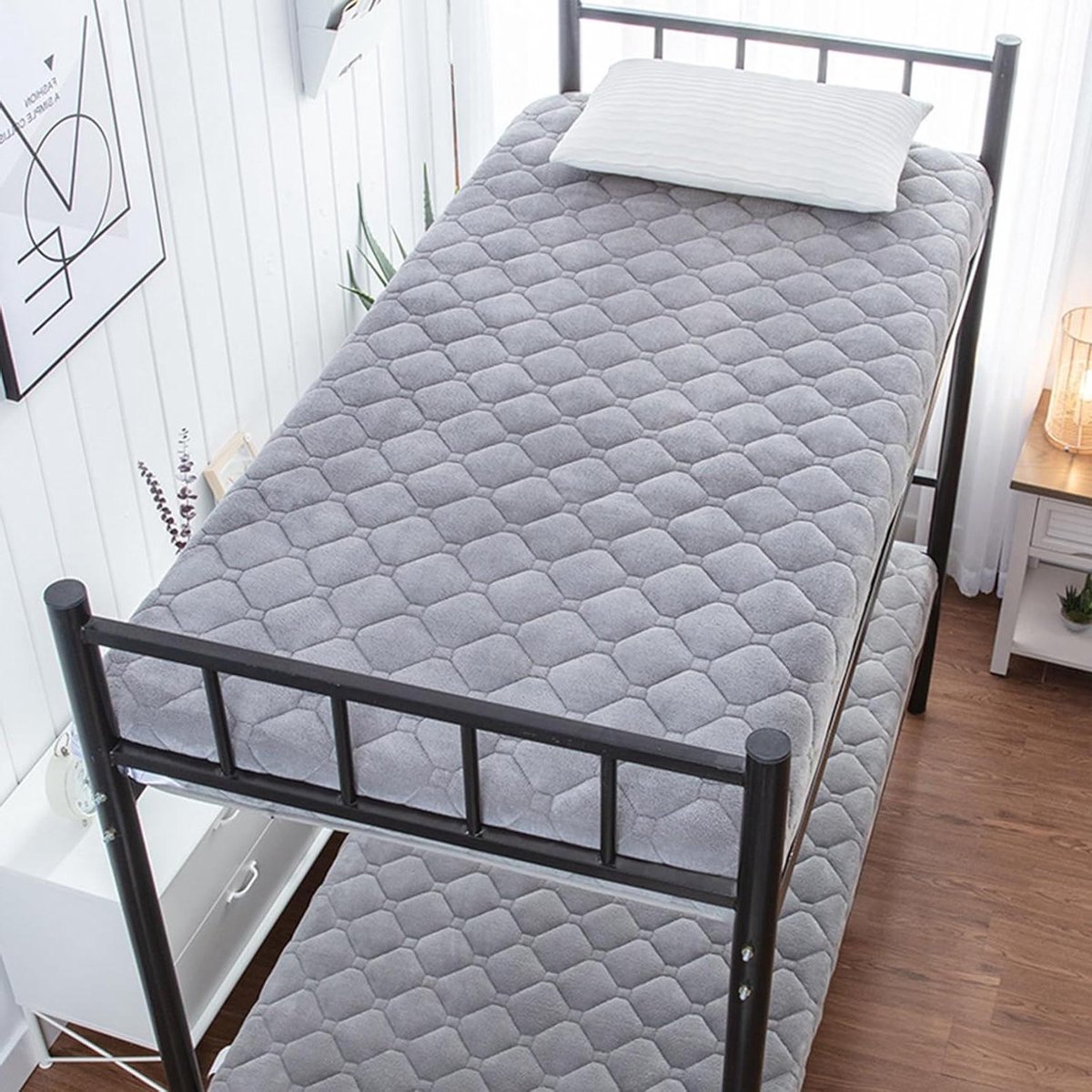 Oprolbare Matras - Futon Matras - Kamperen en Reizen - Ademend en Corrigerend - 120 x 200 cm - Grijs