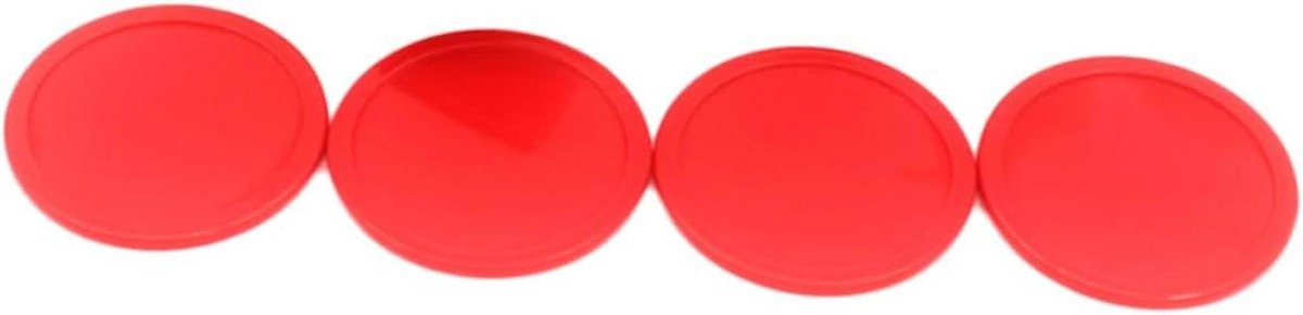 Airhockey Pucks - Pushers Set - Tafelspel Vervanging - Ergonomisch Ontwerp - 4 Stuks - Rood