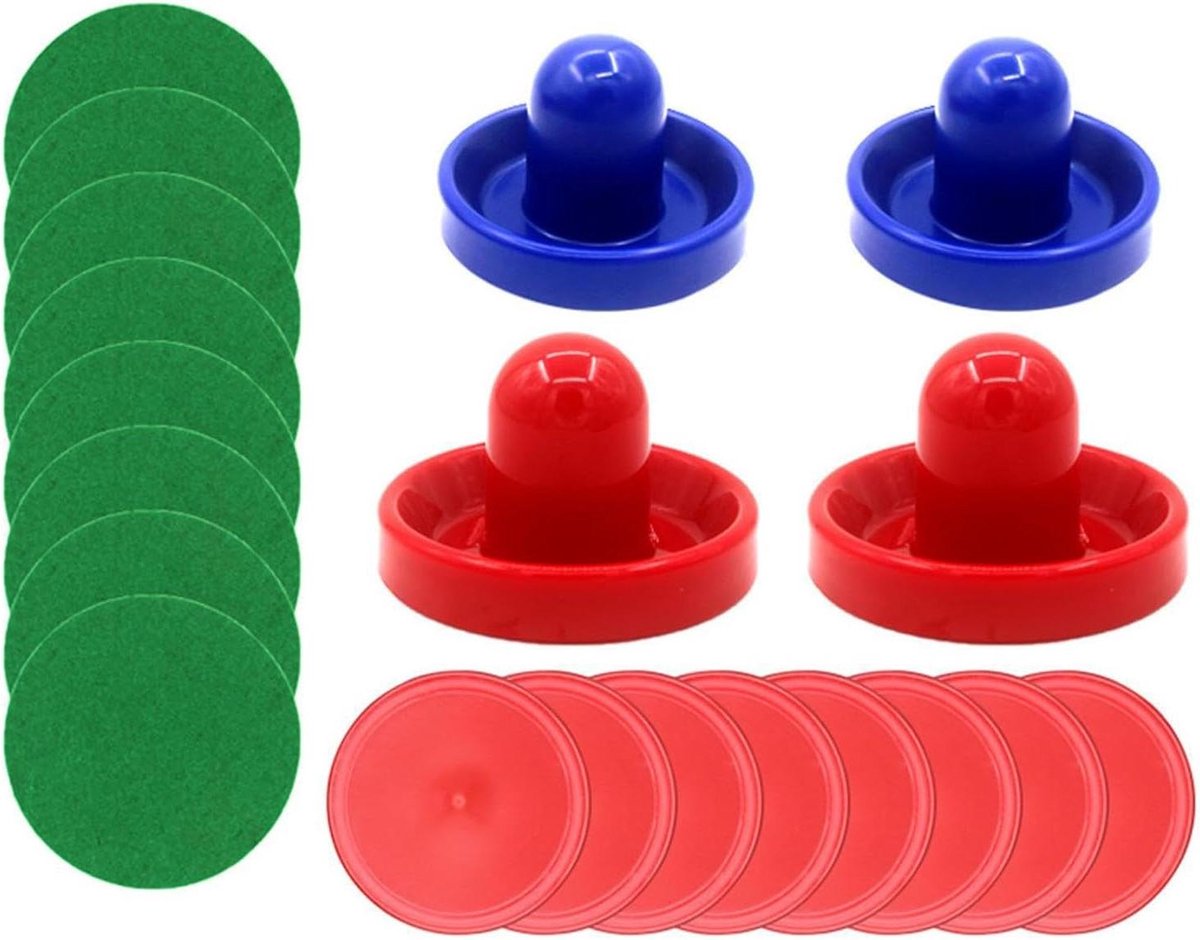 Airhockey Accessoires - Puscher en Puck - Spelonderdelen Vervangen - Duurzaam PP Materiaal - 64 cm Puck - Meerdere Kleuren