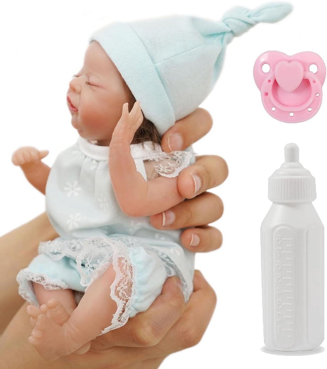 Mini Babypop - Reborn pop - Kinderspel - Volledig siliconen - 15 cm - Niet gespecificeerd