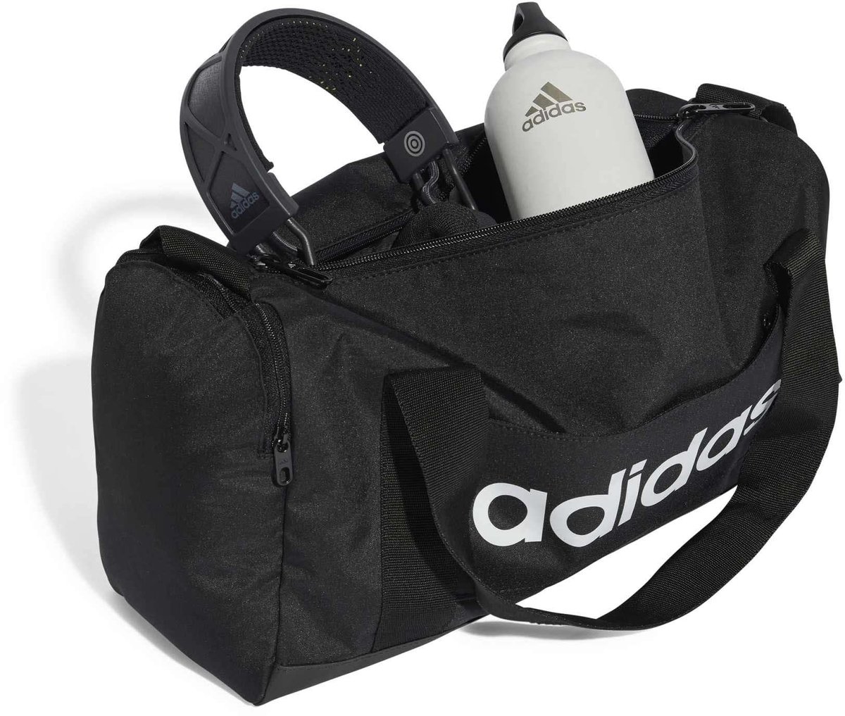 Adidas Sportswear Linear Duffeltas Extra Small - Unisex - Zwart thumbnail 3