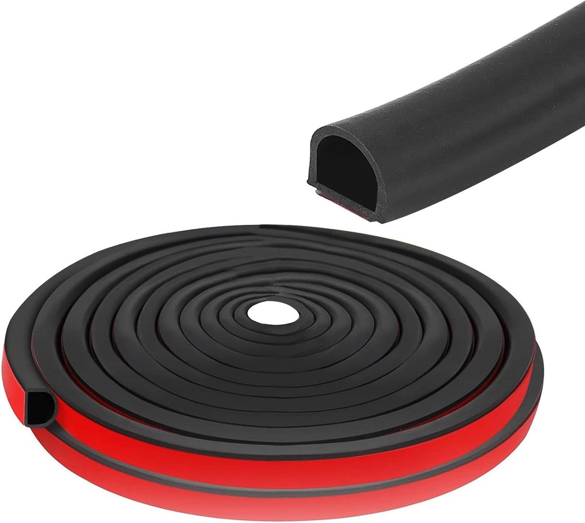 Deurafdichting - Afdichtingstape Rubber - Tocht Weren - Zelfklevend - 10 meter - Zwart