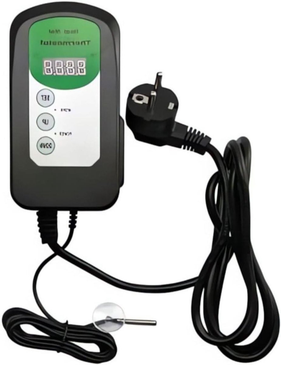 Verwarmingscontroller - Thermostaat Mat - Terrarium Temperatuur Regelen - 150 Watt Capaciteit - 10 x 10 x 10 cm - Zwart