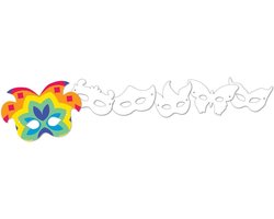 Papieren Maskers - Mardi Gras Maskers - Feestdecoratie Knutselen - Verschillende Vormen - 24 Stuks - Multicolor