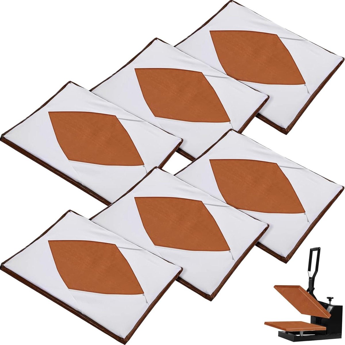 Warmteperswikkelhoezen - Hittebestendige hoezen - Beschermen warmtepers - Antiaanbaklaag - 508 x 406 cm - Zoals afgebeeld