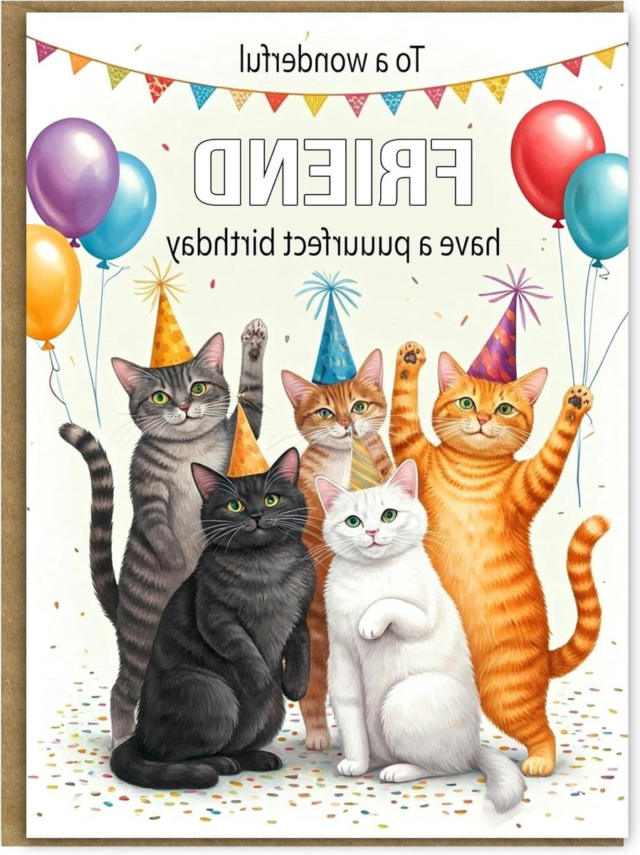 Verjaardagskaart Vriendin - Wenskaart Vrouw - Vier Feestdagen - Extra Dik 360gsm Papier - A5 Formaat - Roze Envelop