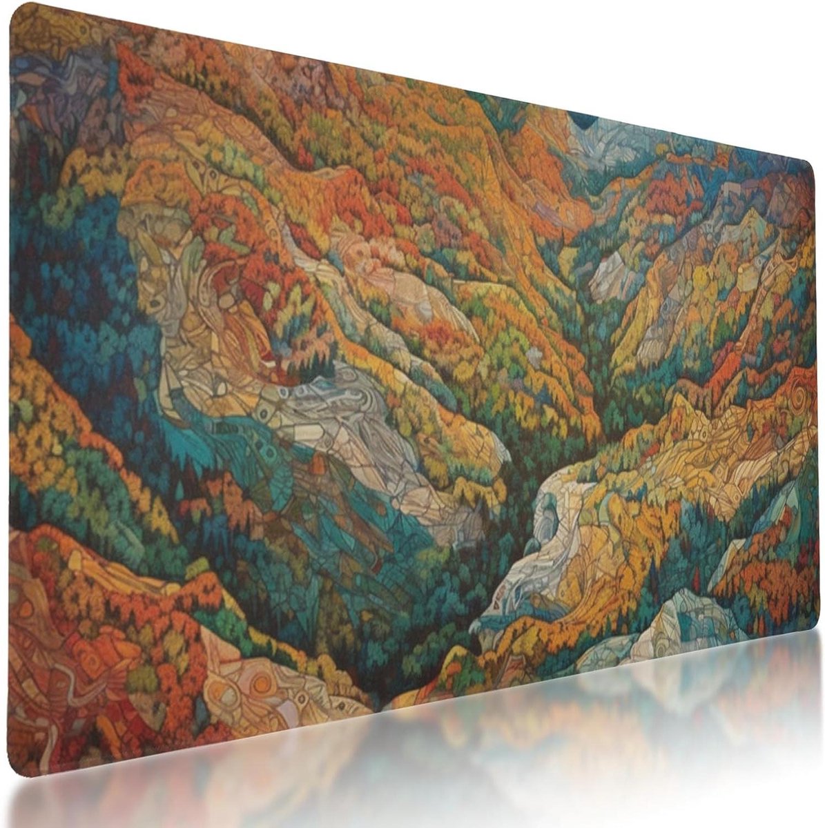 Grote Muismat - XL Gaming Mat - Bureau Organisatie - Neo-impressionistische Stijl - 90 x 40 cm - Kleurrijk