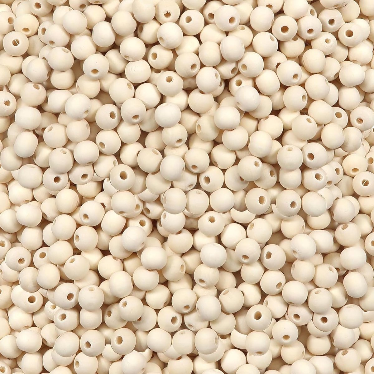 1000 Stuks Natuurlijke Houten Kralen 8mm Ronde Losse Spacer Kralen voor DIY Sieraden Maken en Knutselen