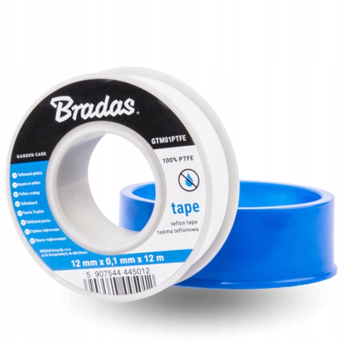 Bradas - PTFE Tape - Uszczelniająca - 12mm x 12m - Wit