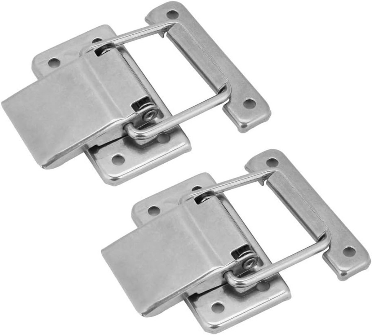 Stainless Steel Latch voor Kastdeuren - 2 Stuks Vergrendeling met Veermechanisme voor Meubels, Kasten en Lades - 15x40mm, Duurzaam en Betrouwbaar