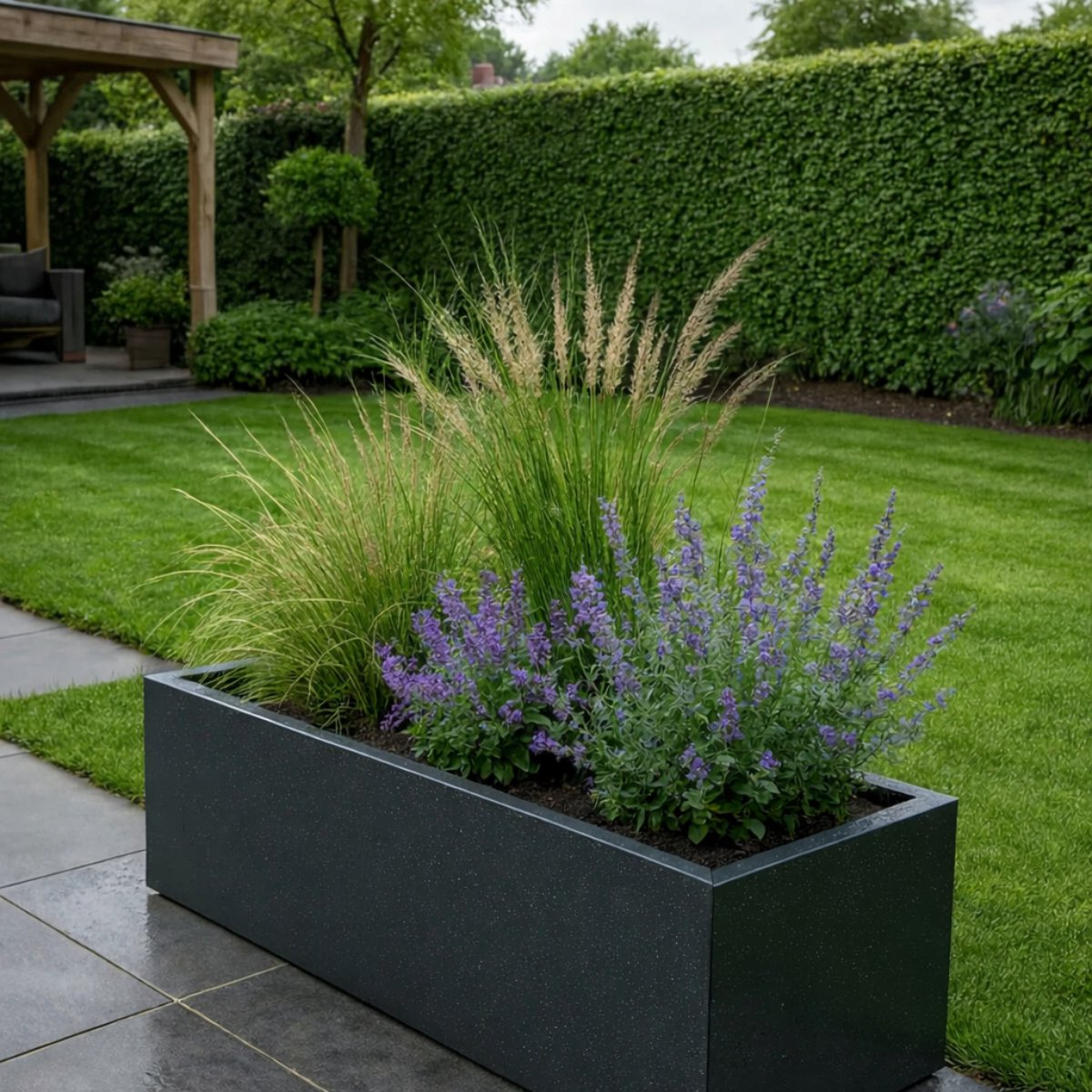 STEAEL VARNI – Stalen Plantenbak – 80 x 40 x 80 cm – Zwart