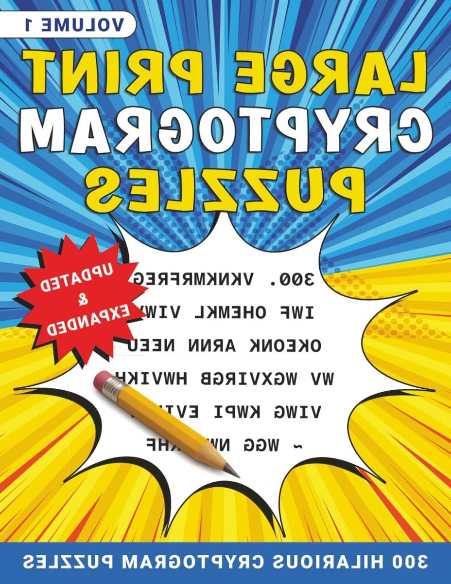 Cryptogram Puzzelboek - Raadsels Boek - Hersenen Trainen - Grote Letters - 148 pagina's - Niet gespecificeerd