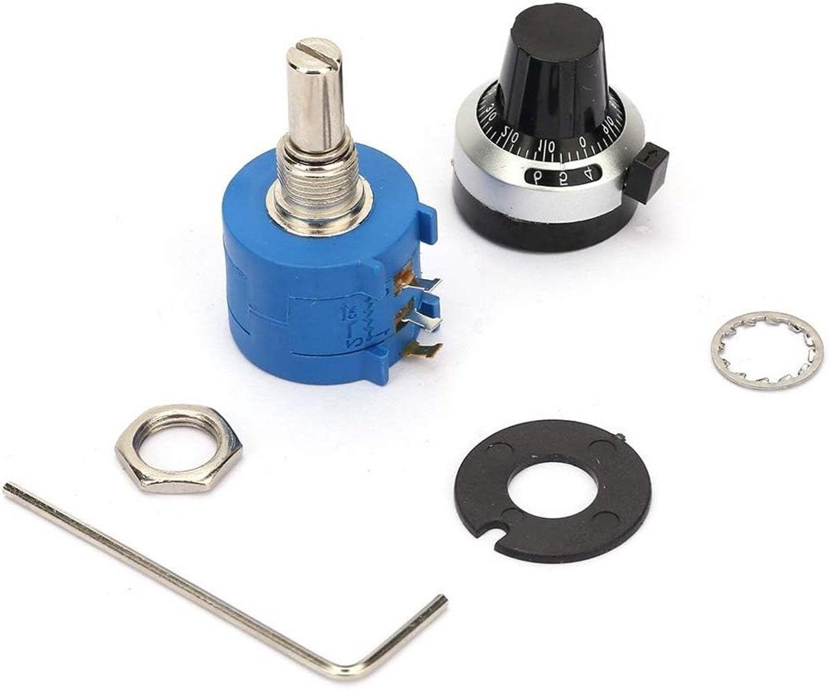 Instelbare Weerstand - Potentiometer Variabel - Elektronica Projecten - Hoge Precisie - 500 Ohm - Zwart
