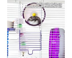 Papegaai Snavel Slijpspeelgoed - Vogel Kauwspeeltje Kooi Decoratie - Vogel Snavel Onderhoud - Duurzaam Mineraal Materiaal - 21 cm - Lichtgrijs