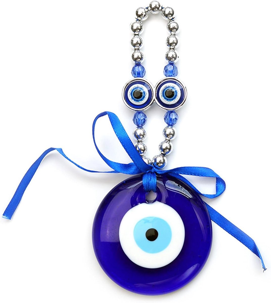 Blauwe Ogen Amulet - Nazar Boncuk Hanger voor Bescherming, Geluk en Decoratie als Sleutelhanger