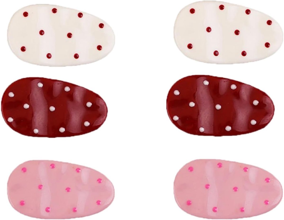 Set van 6 Haarspelden voor Dames, Mini Golf Clips voor Haarstyling, Geschikt voor Dikker en Dunner Haar, Perfecte Accessoire voor Kappers en Thuisgebruik