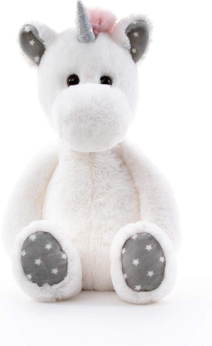 Pluche Eenhoorn - Knuffel Dier - Babyshower Cadeau - Ultrazacht Materiaal - 28 cm - Wit