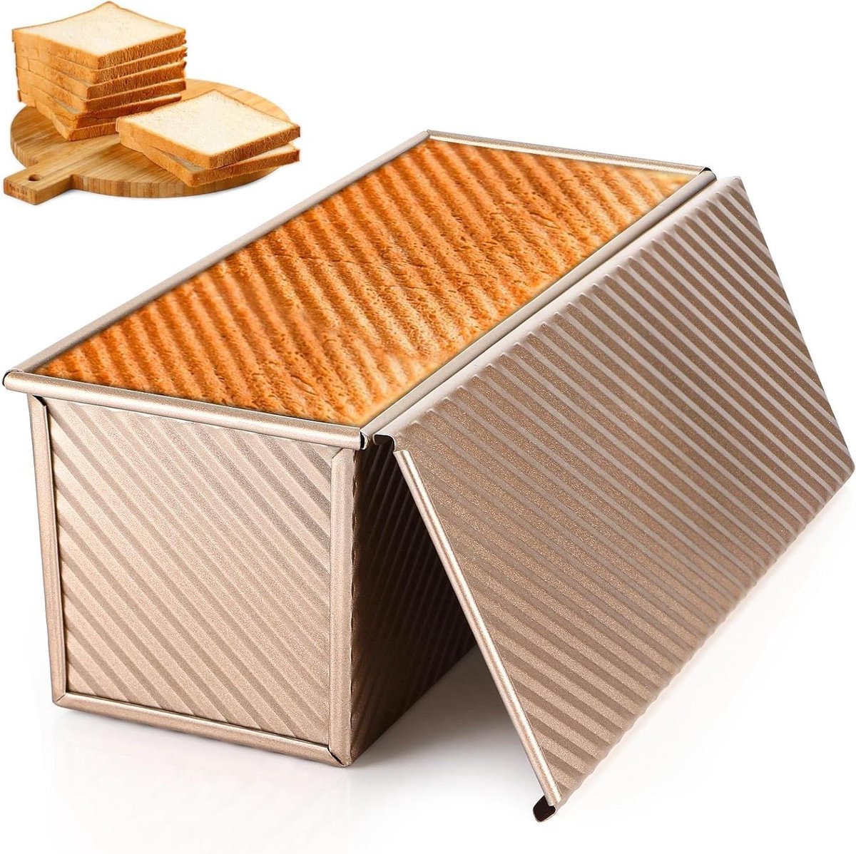 Broodvorm - Broodpan Bakblik - Brood Bakken - Antikleef - 2 cm x 6 cm x 4 cm - Zilver